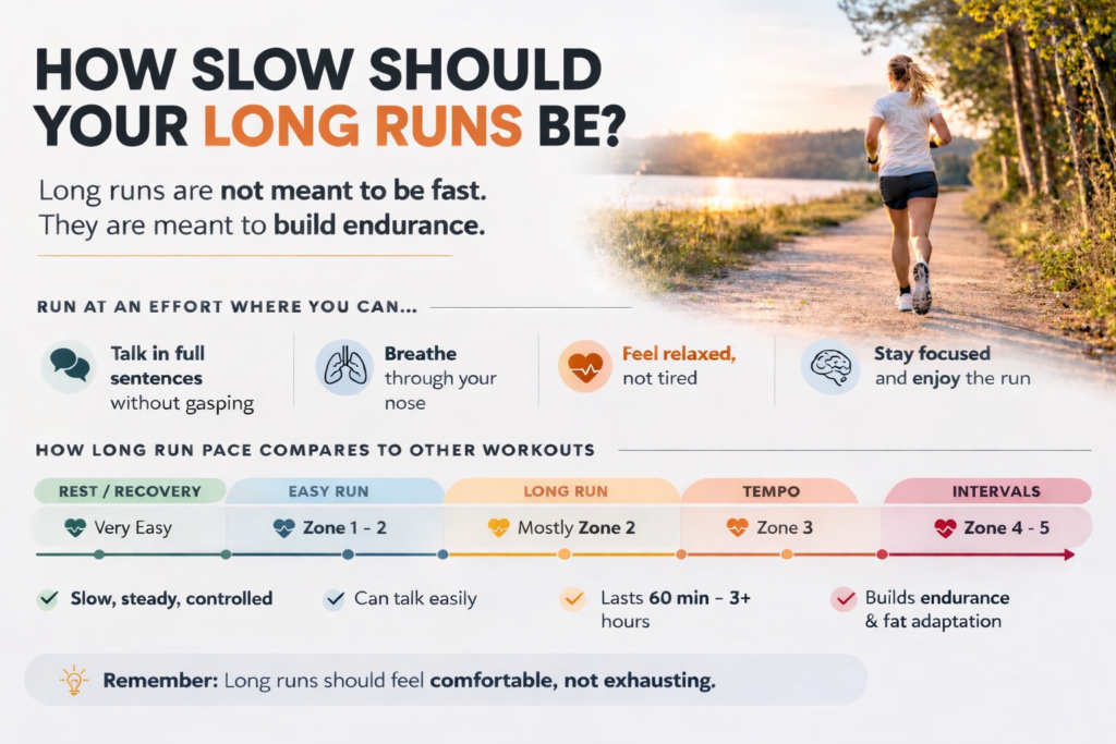 long run pace compared to easy runs tempo and intervals